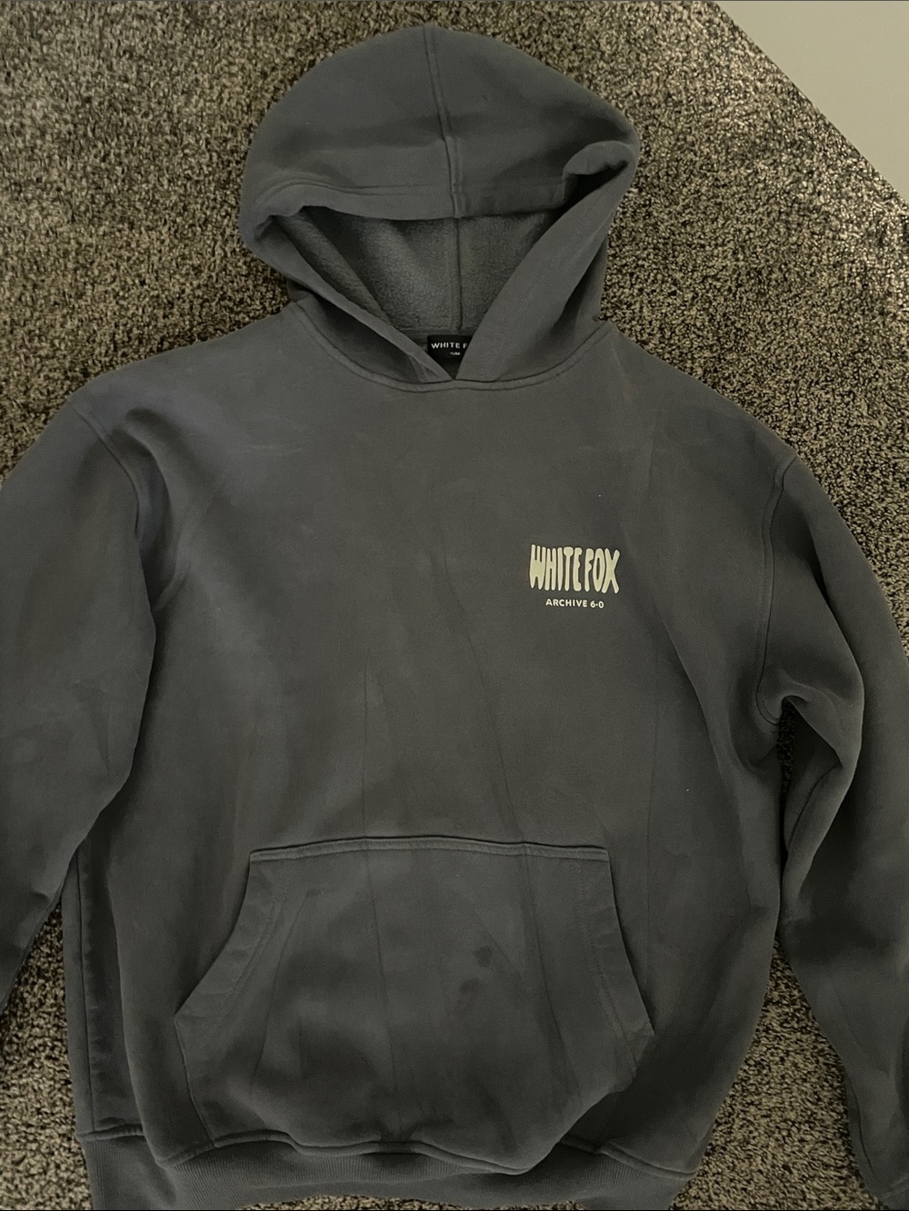 White Fox Boutique Charcoal Gray Logo Hoodie